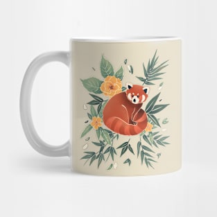 Red Panda in Orange And Green Mug
